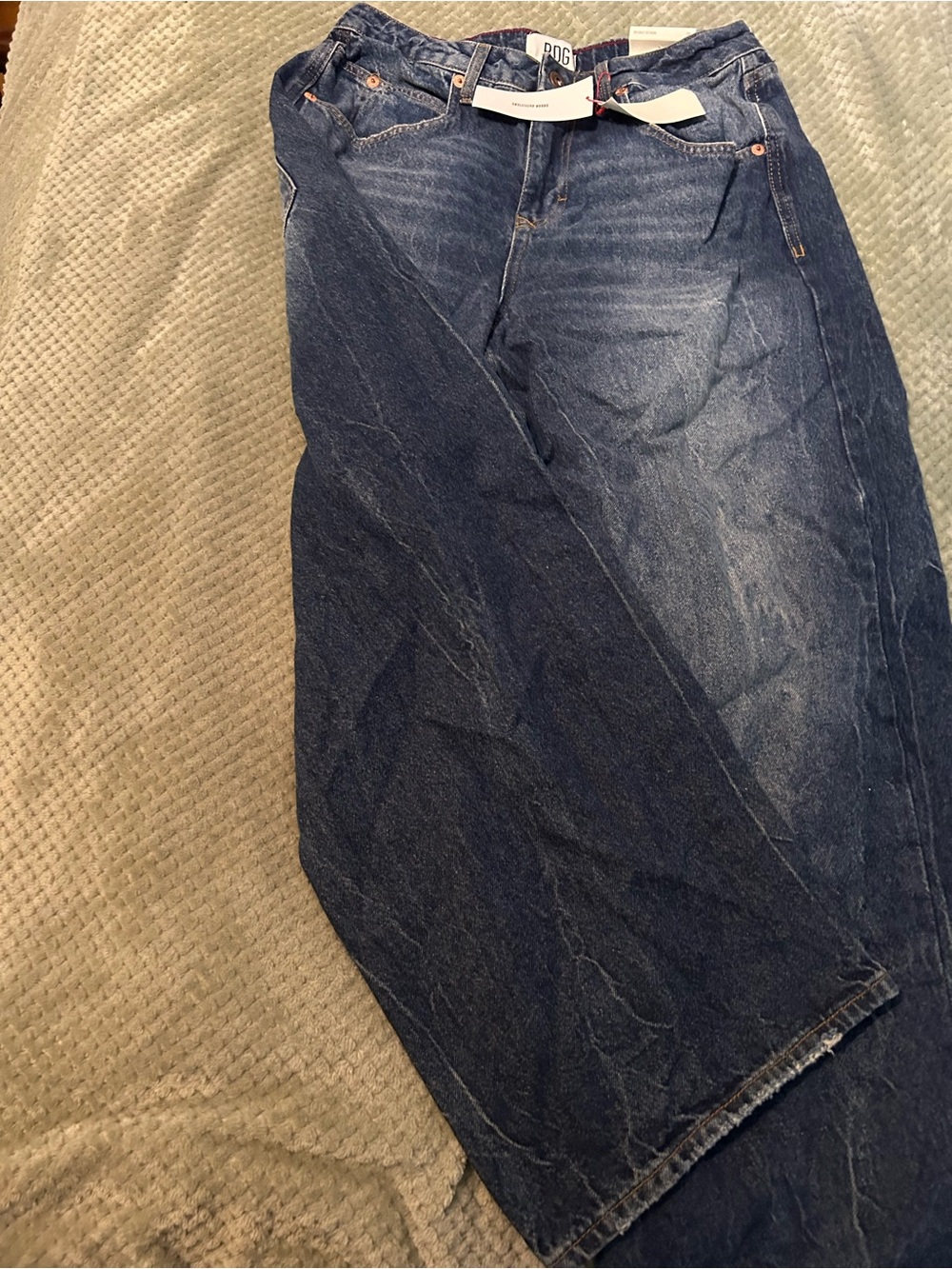 Urban Outfitters Dark Blue Wide-Leg Jeans